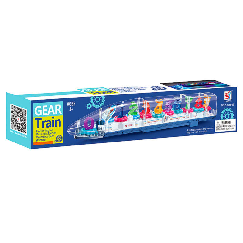 Train électrique pour enfants, jouet Transparent, cadeau de noël, Train, son, lumière et musique, Simulation d'harmonie, EMU, Rail à grande vitesse