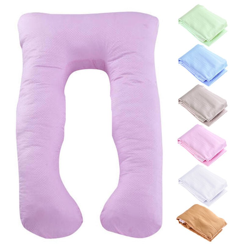 1PC Cotton Pregnant Maternity U-type Pillow Case Sleeping Support Pillow Cover Household Sleeping Support Accessory Tools