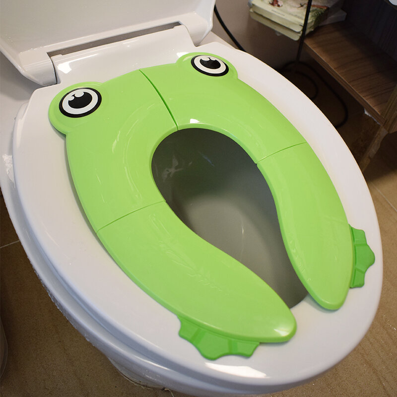 Kursi Toilet Latihan Balita Portabel Kursi Toilet Lipat untuk Perjalanan Bayi Bantalan Urinoir Anak-anak Alas Kursi Pot Anak-anak/Tikar