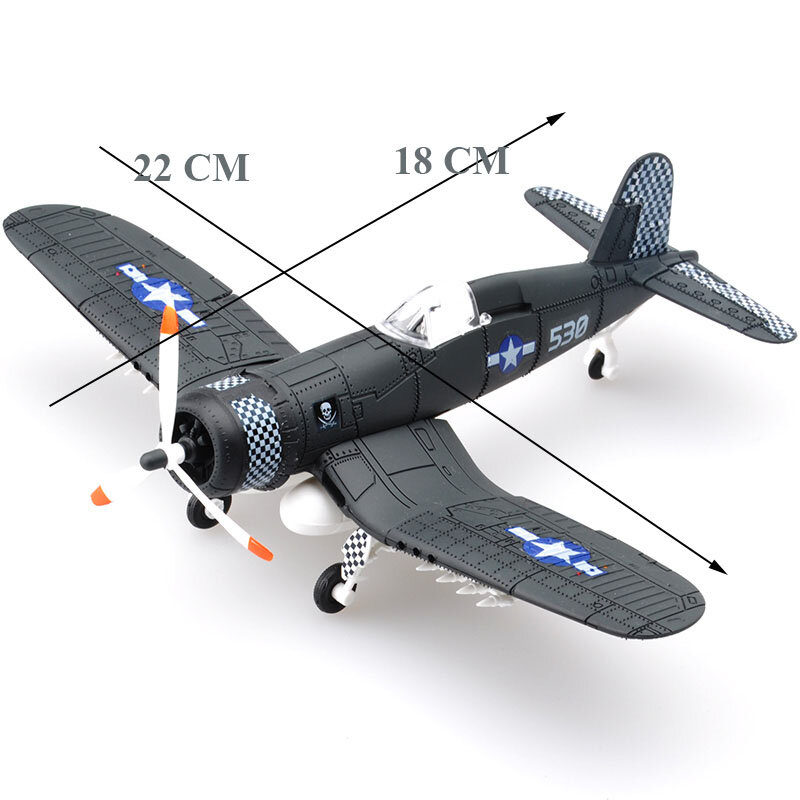 22cm 4D Diy Toys Fighter Assemble Blocks Building Model Airplane Military Model Arms WW2 Germany BF109 UK Hurricane Fighter