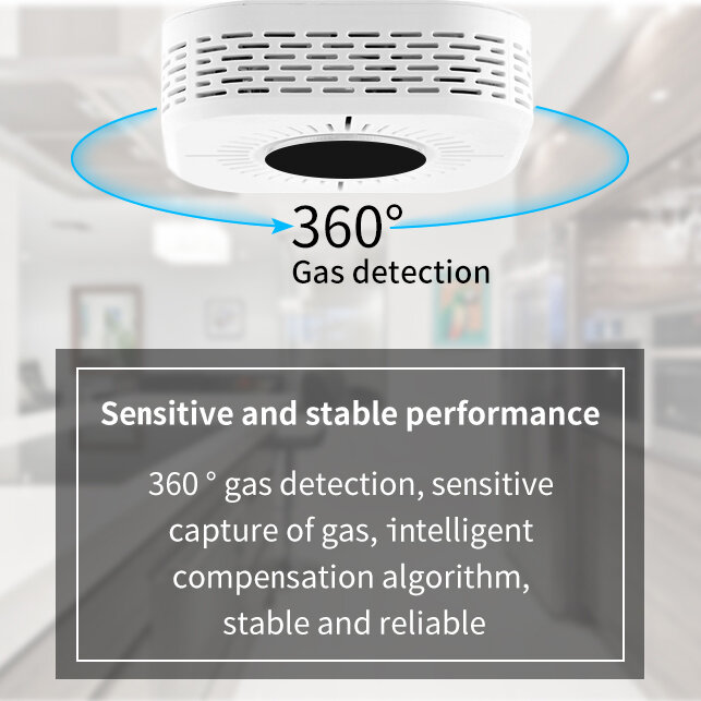 AMS-2 en 1 CO détecteur de fumée et de monoxyde de carbone alarme pour la maison intelligente alarme sécurité 433MHz anneau système d'alarme