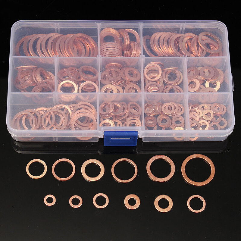Anel de vedação de cobre sólido, anel de vedação para anel de vedação, acessório de hardware, novo, 280/200/100 peças