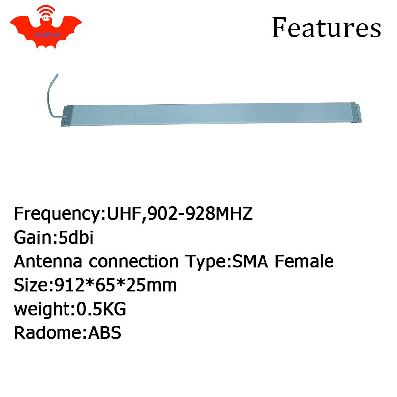 UHF RFID Strip cienka antena VA906 915MHZ średni zasięg 920-925M Self-service biblioteka dostęp drzwi wbudowany czytnik rfid antena