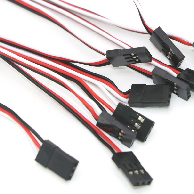 10pcs 100mm/150mm/200mm/300mm/500mm RC Servo Extension Cord Cable Wire Lead JR For Rc Helicopter Rc Drone