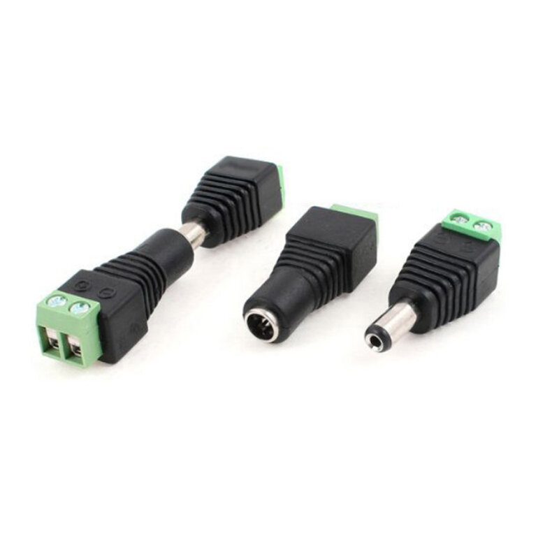 5 pairs/lot Led Connector Lighting Accessories 5.5x2.1mm DC Male + Female Solderless for Led Power Supply Adapter and Strip