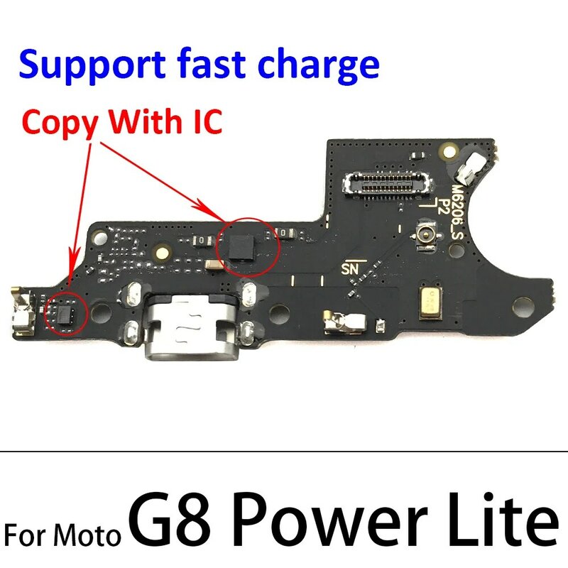 Док-разъем Micro USB зарядное устройство порт для зарядки гибкий кабель плата для Motorola Moto G8 Power Lite