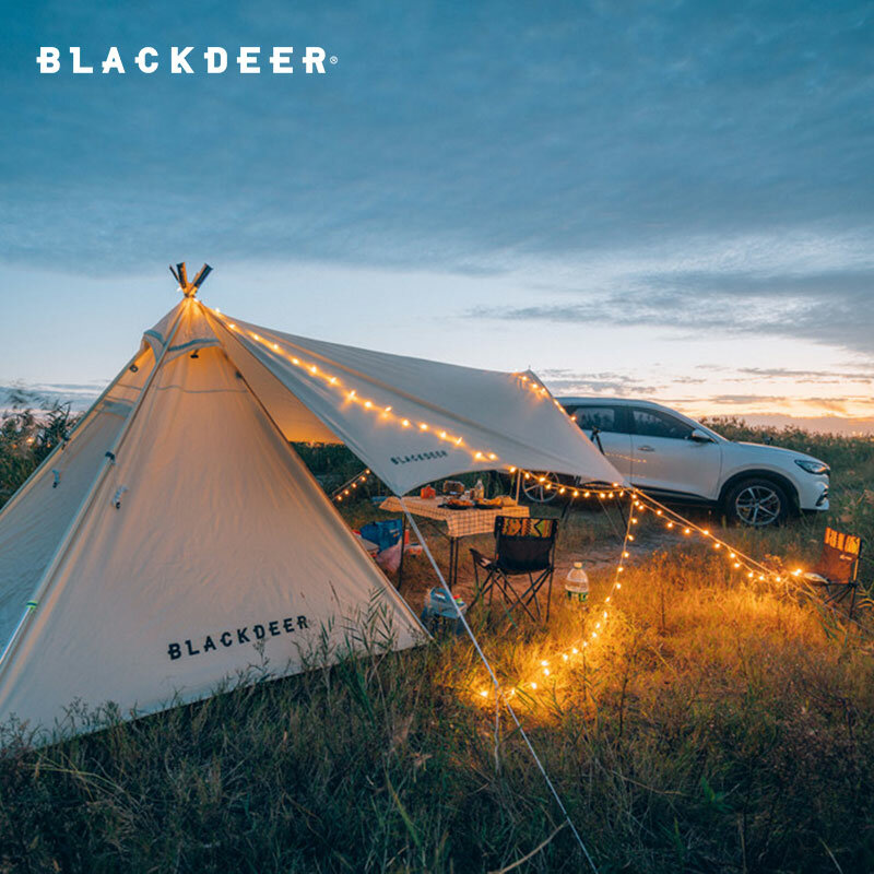 BLACKDEER girlandy żarówkowe na energię słoneczną Outdoor 100 Led kryształowy globus LightsWaterproof USB zasilany z baterii Patio światło na namiot kempingowy