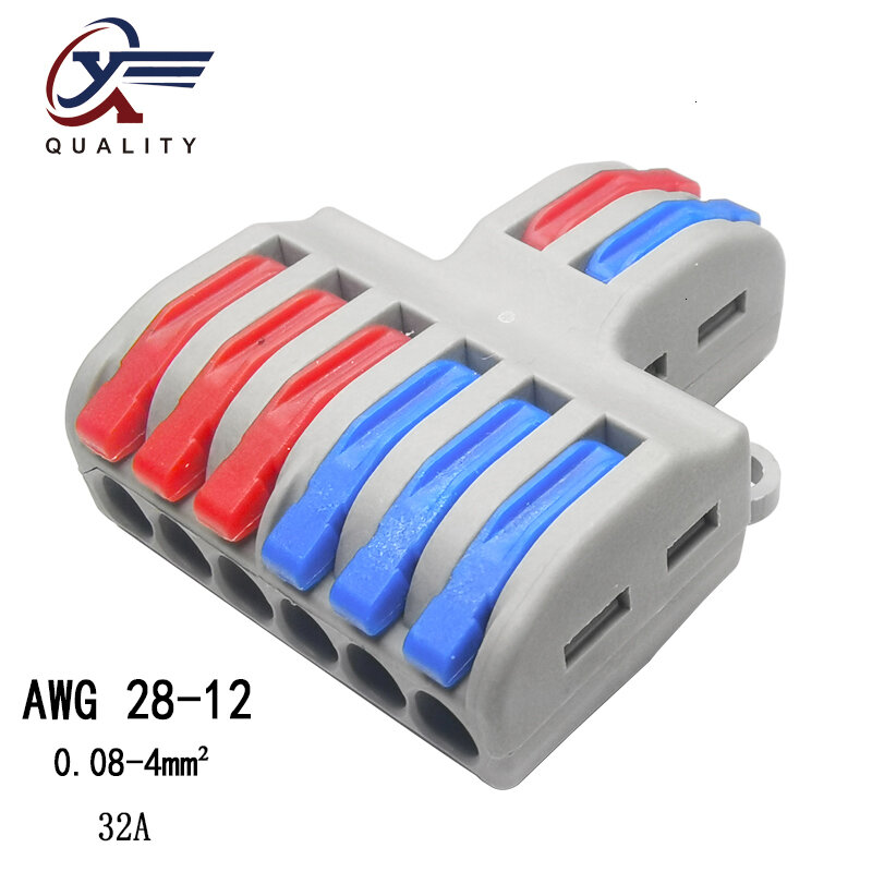 SPL-62/42 New type 1pcs/lot Mini Fast Wire Connector Universal Wiring Cable Connector Push-in Conductor Terminal Block Pin-222
