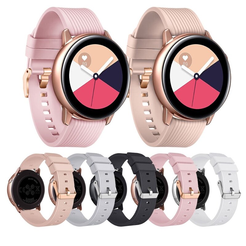 Bracelet sport en silicone pour Samsung Galaxy Watch, Active, Gear, ltclassic, Huawei, Huami, Watch91015, 42mm, 20mm