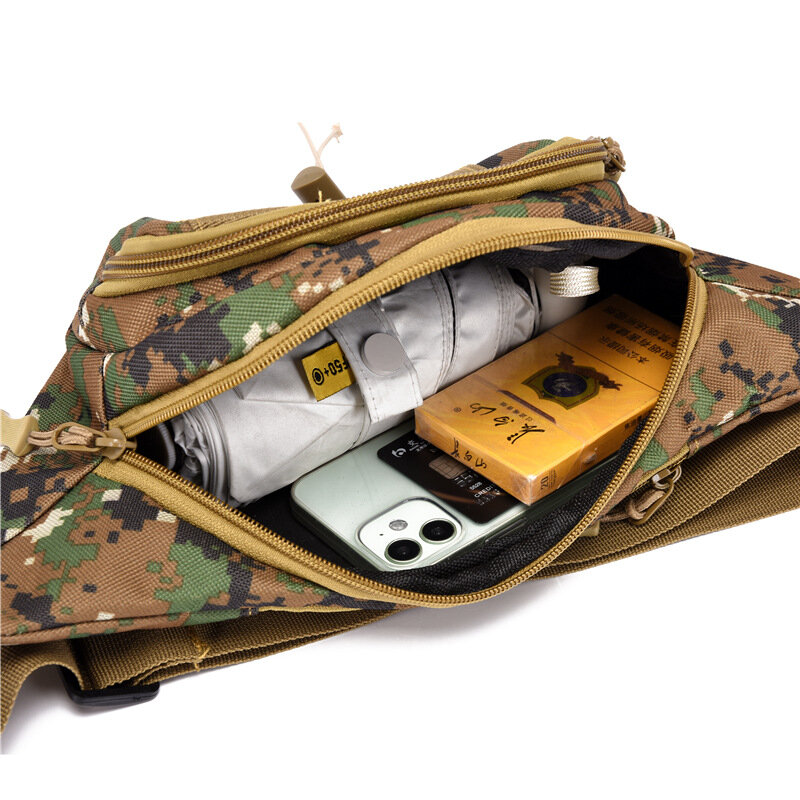 YoReAi – sac à ceinture de Camouflage pour hommes et femmes, sac banane de taille décontracté, sac de poitrine de voyage, petits sacs à bandoulière pour garçons