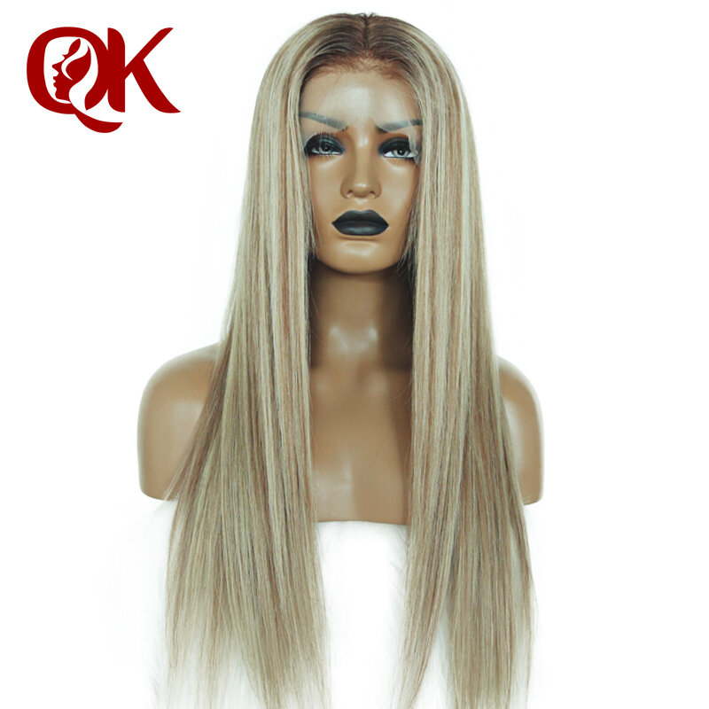 QueenKing hair Full Lace 150% Density Lemi Color T4/27/613 Ombre Color Winter Wigs Silky Straight 100% Brazilian Human Remy Hair