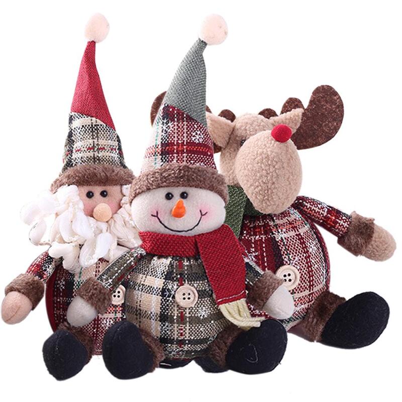 Ozdoby choinkowe lalki świąteczne ozdoby dla lalek ozdoby na choinkę innowacyjne okno Santa Snowman Deco