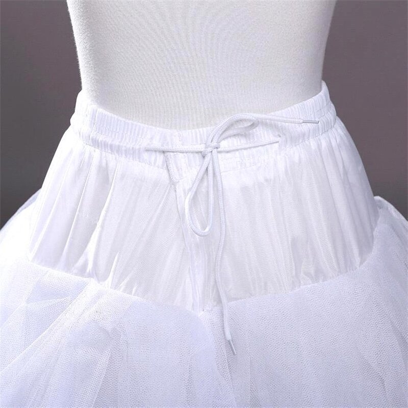 NUOXIFANG-falda de crinolina en forma de A para mujer, vestido de baile de tul, enagua sin capucha, cintura ajustable, color blanco, barato, 2023