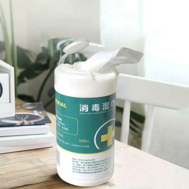 100 pcs álcool mão desinfetante toalhetes antibacterianos toalhetes molhados descartáveis desinfecção portátil toalhetes anti-séptico cuidados de limpeza da pele