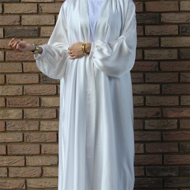 Eid Ramadan donne musulmane aperte Abaya Dubai Kimono caftano Maxi vestito Robe Islam abbigliamento turchia caftano Jalabiya Abayas abito da festa