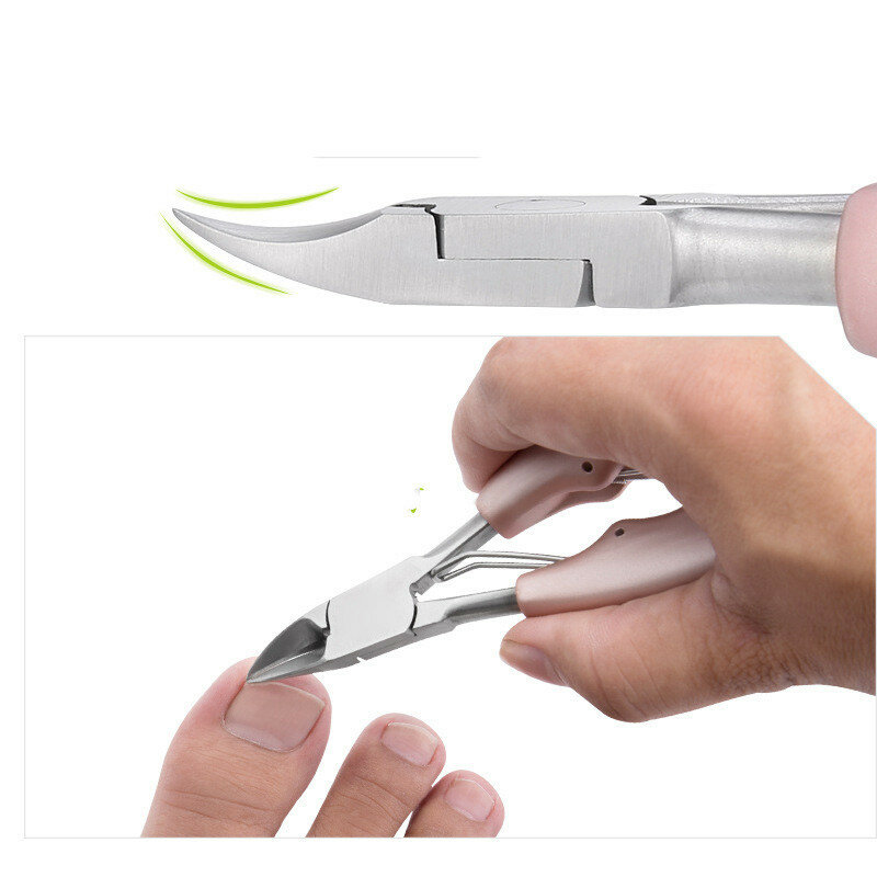 Cortador de unhas de aço inoxidável profissional, 2 cores, utensílio de cuidados com as unhas encravadas, removedor de pele morta, podologia, pedicure, 2021