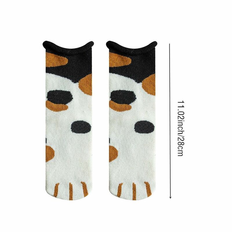 Women Ladies Winter Warm Cute Floor Socks Cat Paw Pattern Cotton Socks Thickening