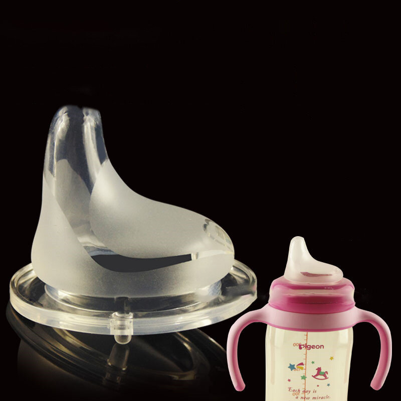 الطفل لينة سلامة السائل لهاية سيليكون منقار البط الحلمة الطبيعية مرنة استبدال الملحقات لزجاجة حليب الفم واسعة