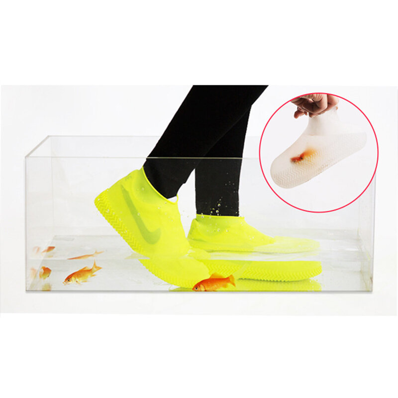 Couvre-chaussures en silicone réutilisables pour adultes et enfants, couvre-chaussures imperméables, bottes de pluie lavables, vêtements à degrés, 2020