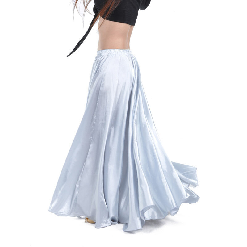 Shining Satin Long Spanish Skirt Swing Dancing Skirt Belly Dance skirt Sun Skirt 14 Colors Available VL-310