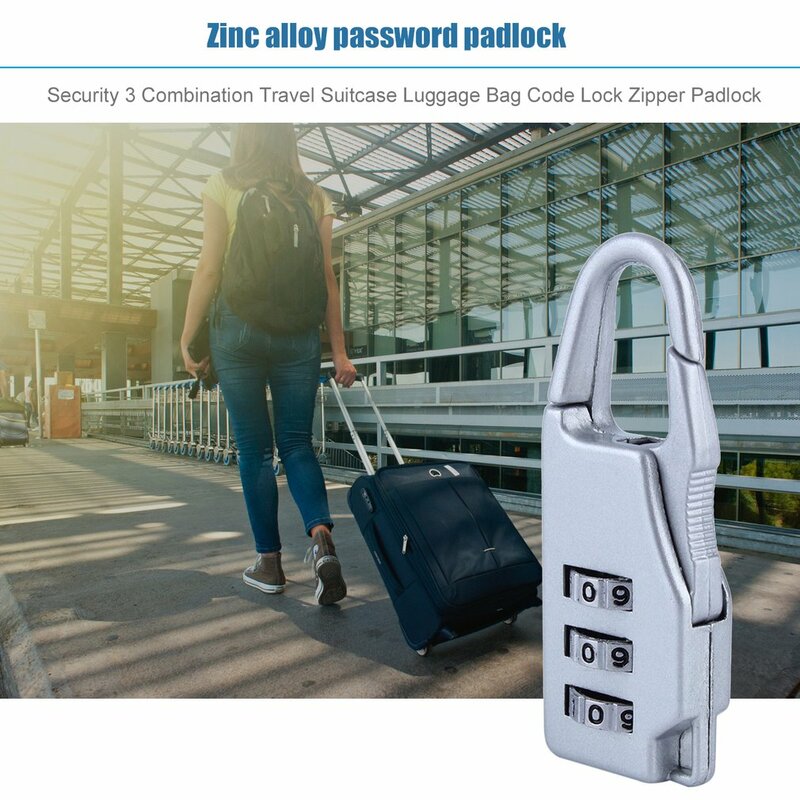 3 Mini Dial หลักรหัสรหัสผ่านกุญแจความปลอดภัย Travel Security ล็อคสำหรับล็อคกุญแจกระเป๋ายิม
