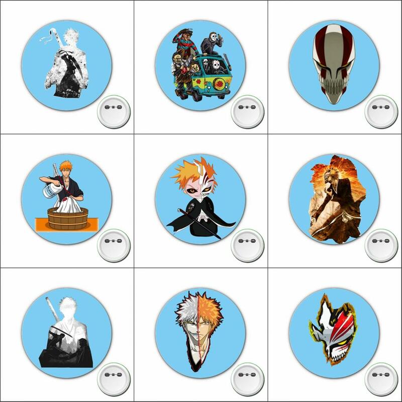 3pcs anime Bleach Cosplay Badge Cartoon Pins Brooch for Clothes Accessories Backpacks bags Button Badges