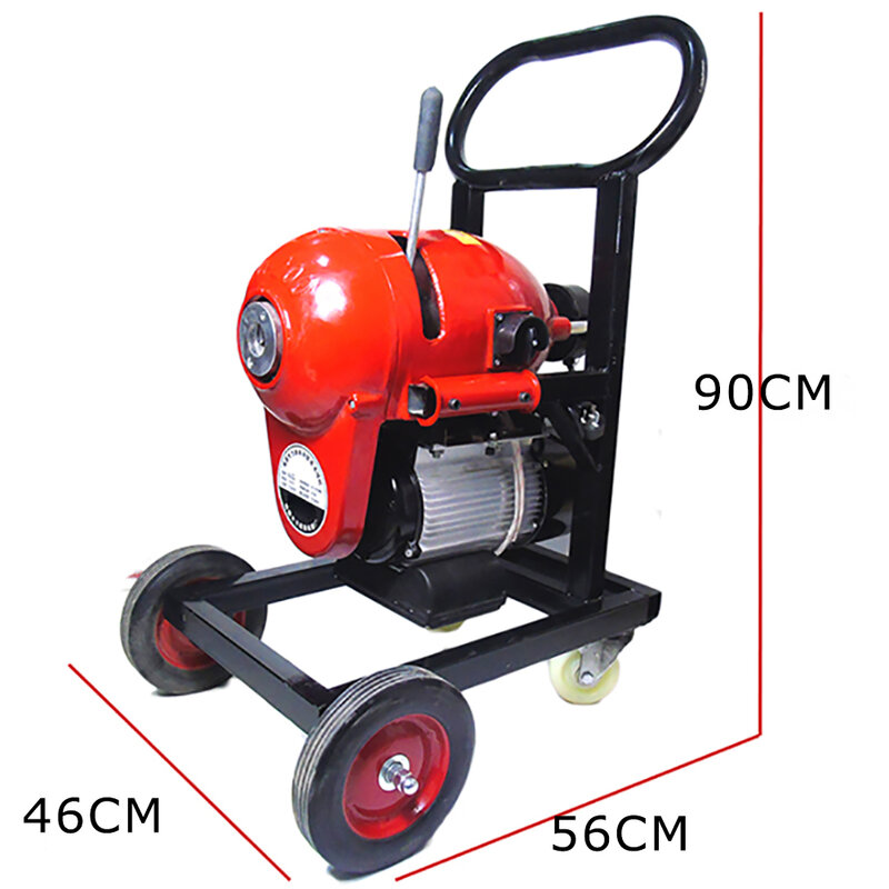 60m 2.2KW Large-scale Sewer Pipe Dredging Machine 40-800mm  Hand Push Type Automatic Pipe Cleaning Machine