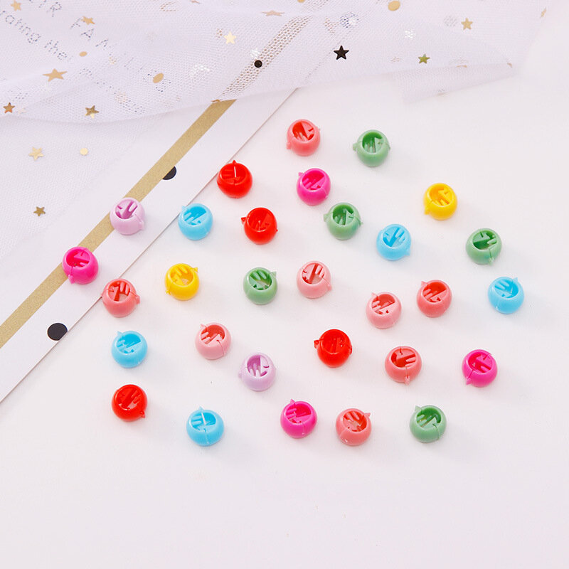 Horquillas de plástico de 80 piezas para mujer y niña, Mini pinzas para el pelo con cuentas, de colores pastel, accesorios para el cabello