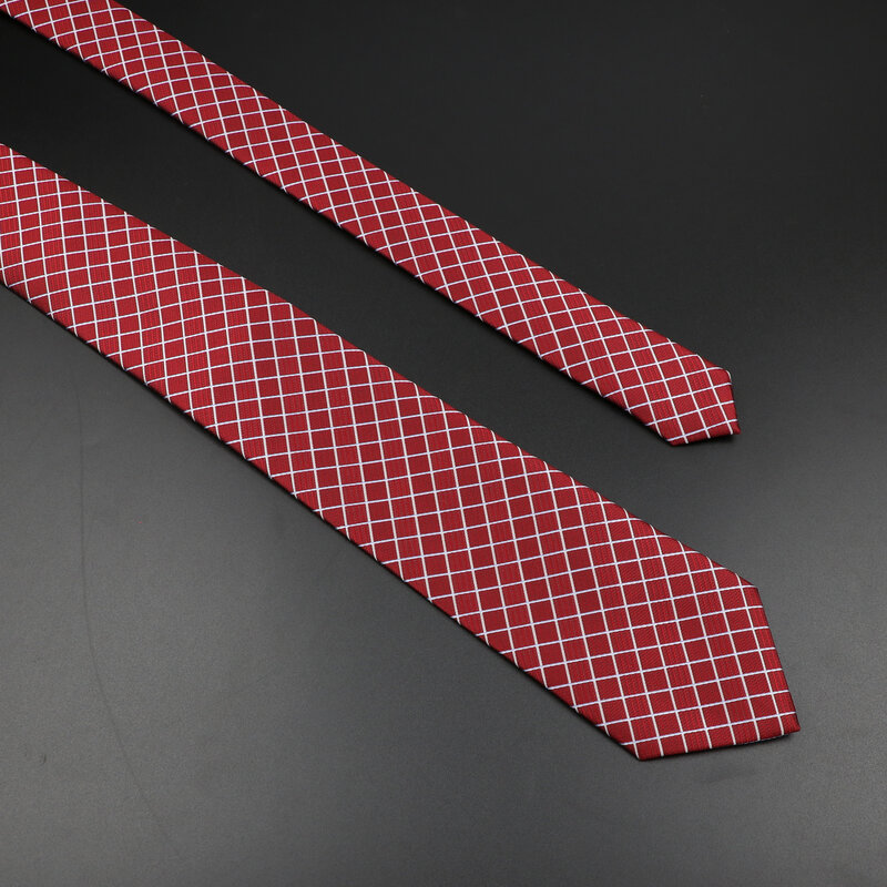 Cravatta da uomo di moda nuovissima a righe con motivo a quadri a quadri stampa cravatta regalo per uomo accessori abbigliamento quotidiano cravatta matrimonio d'affari