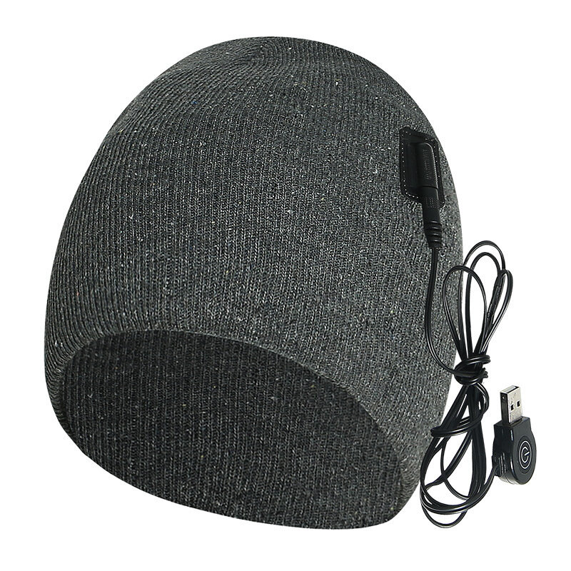 ฤดูหนาวอุ่นหมวกผู้ชายผู้หญิง USB ความร้อนหมวกกีฬากลางแจ้งหมวกความร้อนขี่จักรยานเดินป่า Windproof หมวกหมวกอบอุ่น