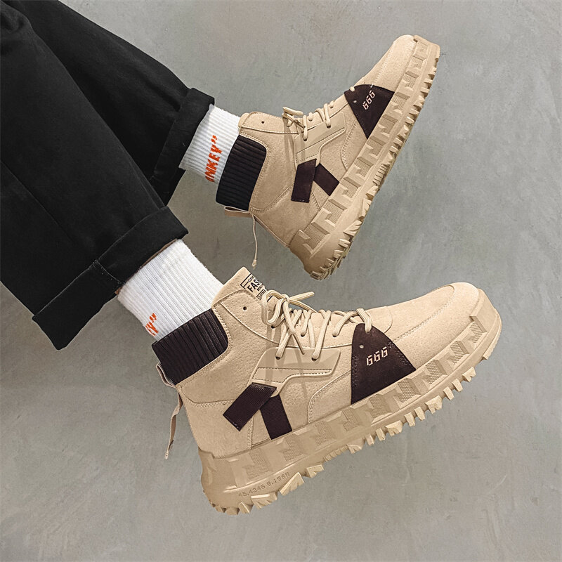 Men Martin Boots 2021 Winter Casual Boots Man New Comfy Outdoor Walk Fashion Shoes Male Classic Non-slip Ankle Boots Sneakers