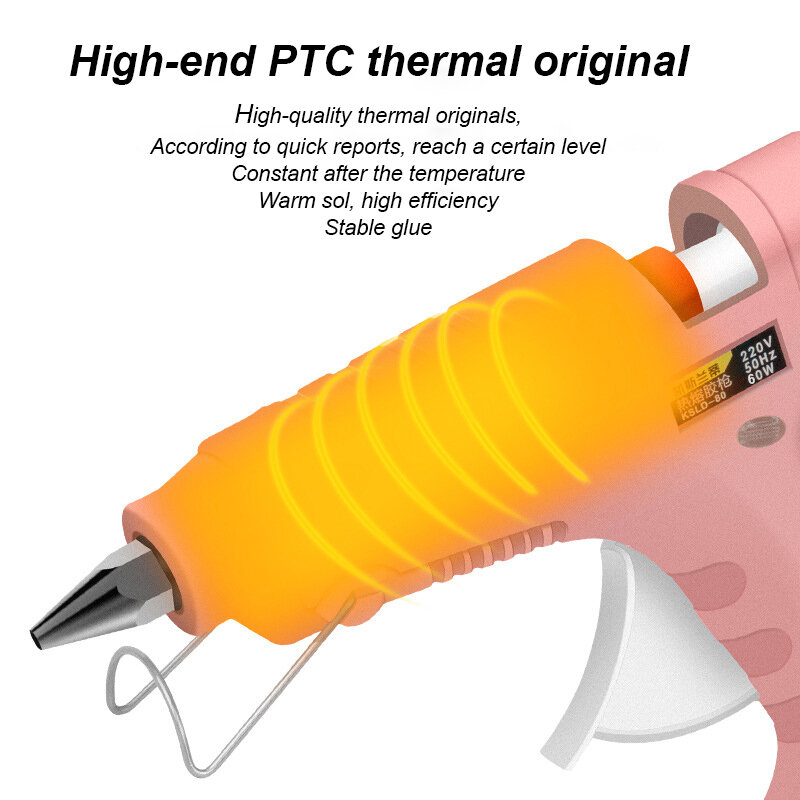 Pistolet à colle thermofusible réglable à température constante, bâtons de 7mm de diamètre, outils de réparation artisanaux à domicile 20w
