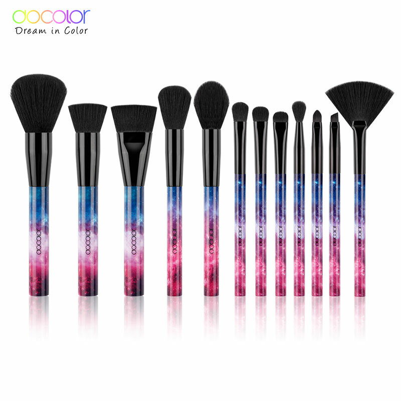 Docolor Brushes 12pcs Makeup Brushes Set Professional Beauty Make Up Brush Foundation Powder Blushes Synthetic Hair