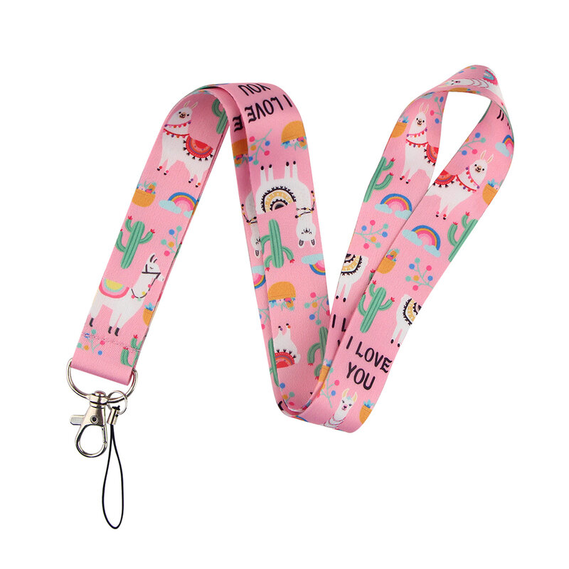 BH1145 Blinghero Cartoon Lanyard For keys Kawaii Sheep Note Cactus Pattern Card Phone Holder Neck Straps Hang Ropes Kids Gift