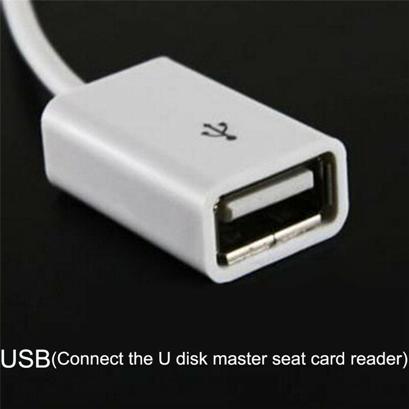 USB 2.0 หญิงMP3 DC 3.5 มม.ชายAUXเสียบแจ็คสายแปลงสายAnti-jammingอุปกรณ์เสริมรถยนต์
