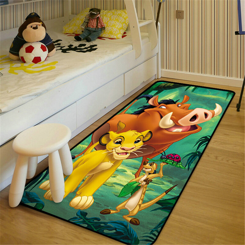 Disney Cartoon Non-Slip Baby Play Mat, Menina Princesa Tapete, Quarto das Crianças, Bebê, Sala de estar, Quarto, 80x160cm