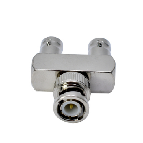 Adaptador de conector Triple Y RF para sistema de vigilancia CCTV, 5 unidades, enchufe macho BNC a dos 2 clavijas hembra BNC