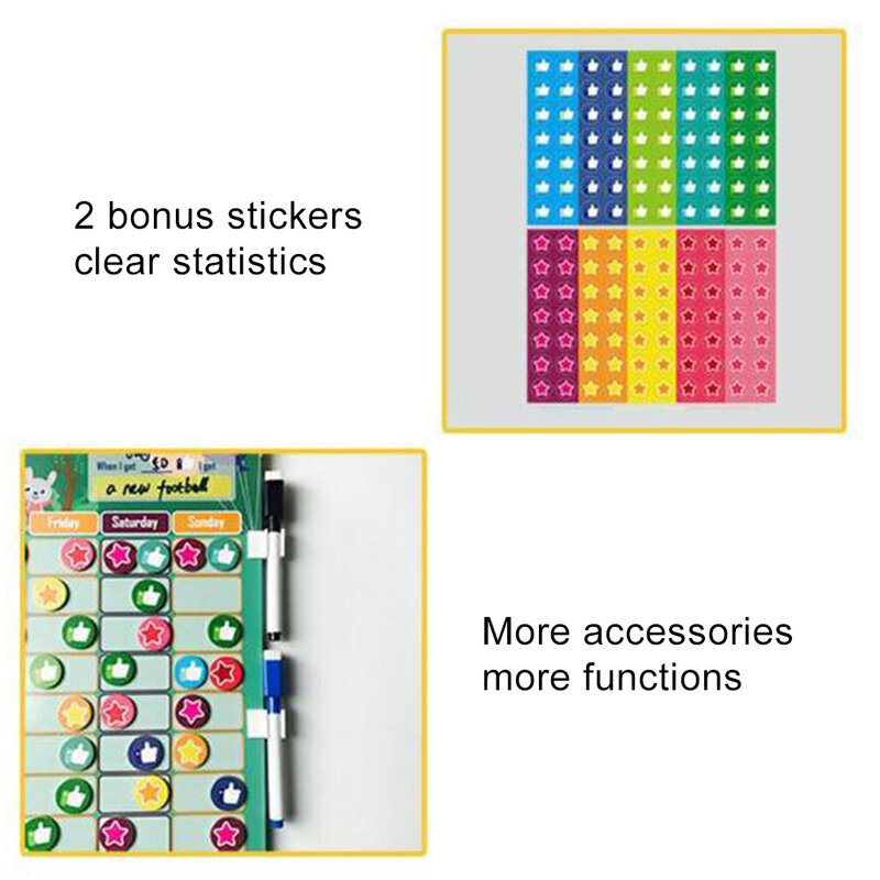 Magnetisch beloningsgedrag klusjes chart board educatieve tafelkalender kids speelgoed