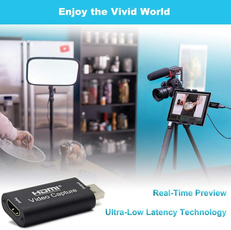 Schede di acquisizione Video Audio 4K registrazione da HDMI a USB 1080p USB 2.0 tramite videocamera DSLR Action Cam