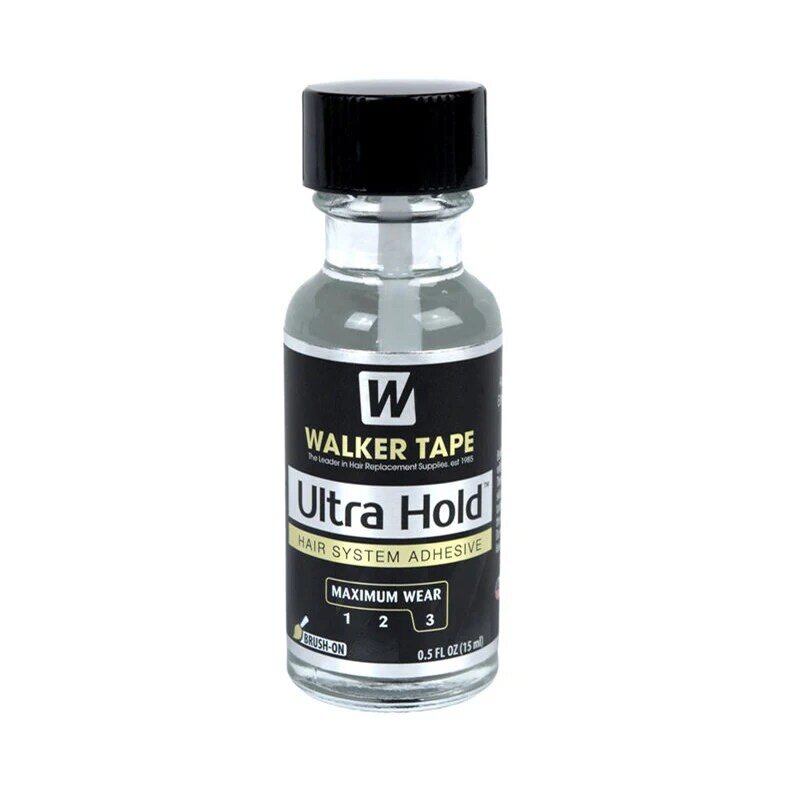 1 bottiglia 0.5oz Walker Ultra Hold Lace Wig colla adesiva Super colla e 1 bottiglia di rimozione della colla per capelli 30ML