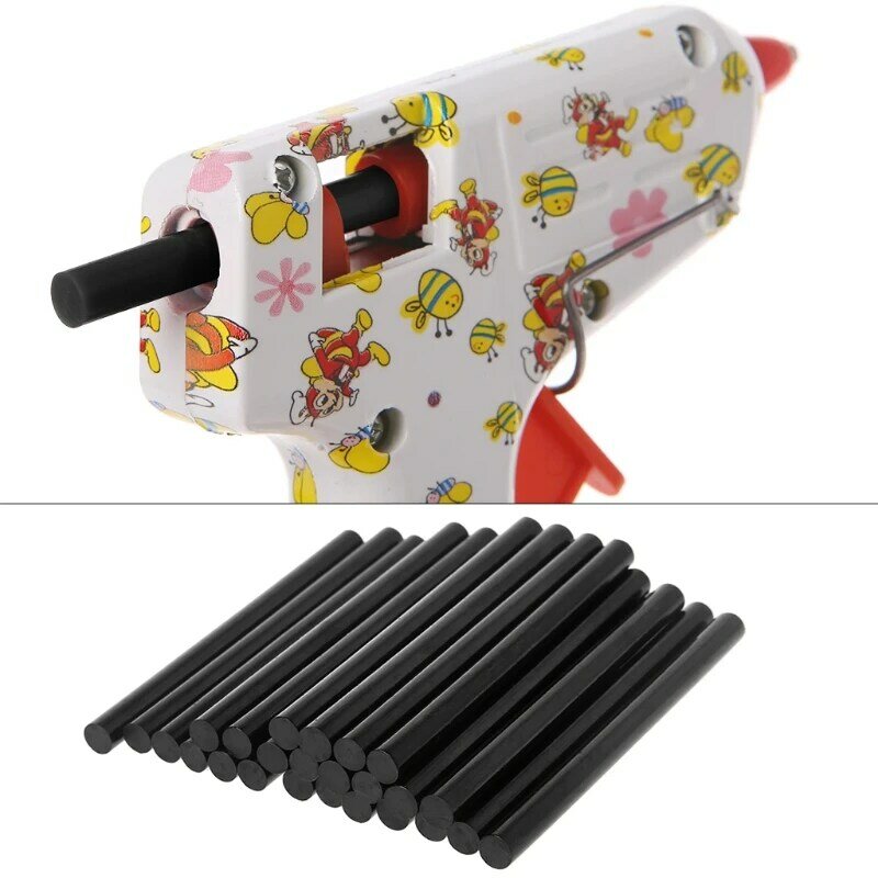 25pcs Hot Melt colla Stick nero adesivo alto per artigianato fai da te giocattoli strumenti di riparazione