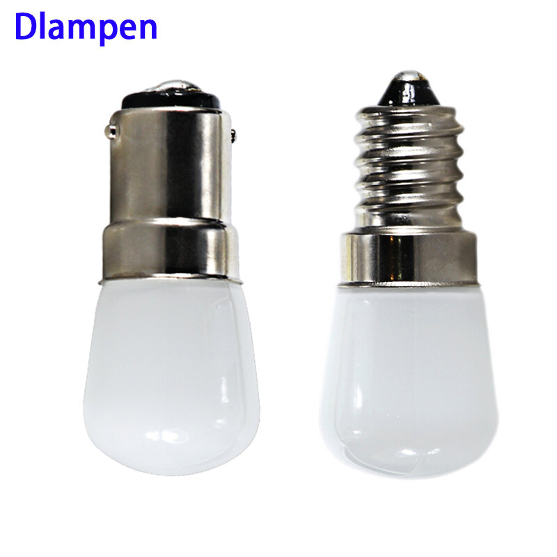 Ampoule led B15 E12 E14 T22 12 v 110v 220v 1.5W, mini projecteur, lumières de réfrigérateur, coque givrée, lampe volt 12 V