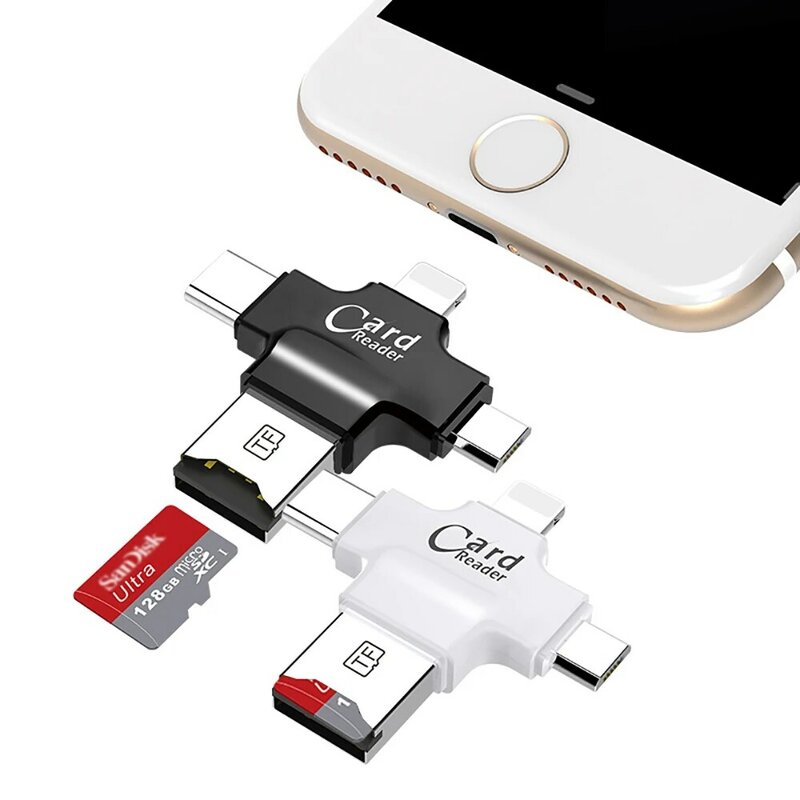 Adaptador usb i-flash drive hd com leitor de cartão de memória micro sd/tf, para iphone ipad ipod iphone 5 6 7 leitores de cartões de memória tipo c