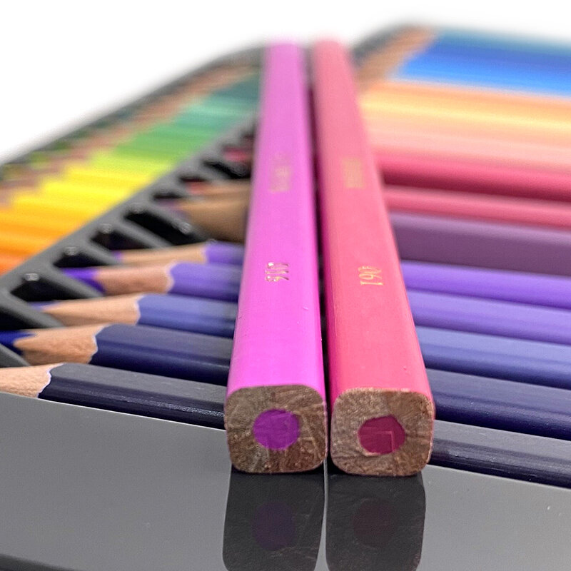 Brutfuner NEW 72/120Colors Oily Color Pencils Square Trendy Pastel Colored Pencil For Drawing Sketch Artist Students Tin Box