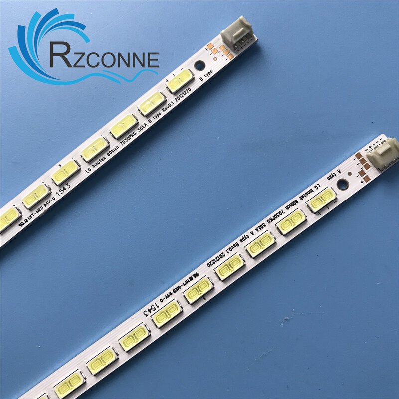 Lampu strip lampu latar LED untuk Sharp Innotek 80 inci 7030PKG 56EA LC-80C6500U tipe B 80LE650U 80LE657U 80LE757U M801D-A3R