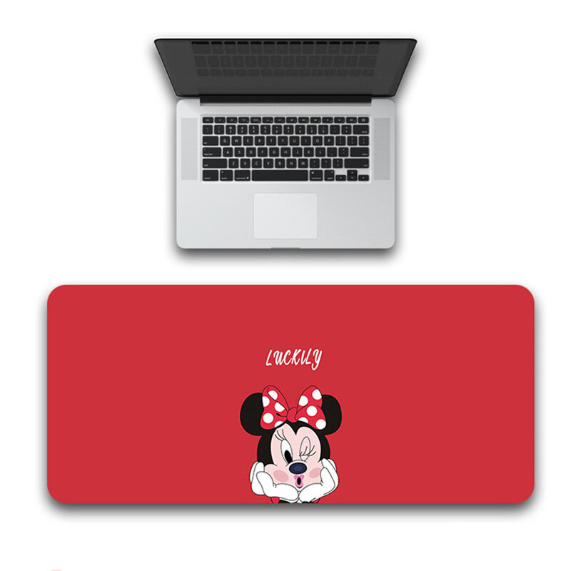 Różowy Mickey podkładka pod mysz 80x30cm duża Minnie Gamer mat wodoodporny podkład na biurko komputer podkładka pod mysz klawiatura obrus prezent urodzinowy