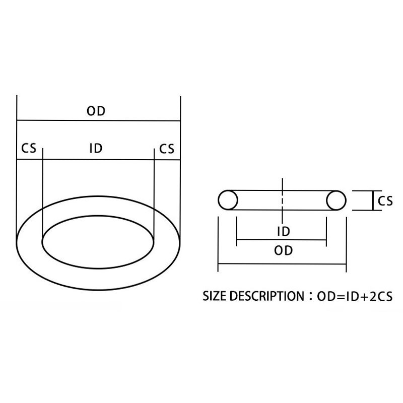 Borracha de silicone O-Rings Variedade Kit, Selagem Nitrilo Washer, O-rings Set, Box Ring-.-NBR, VMQ, FKM