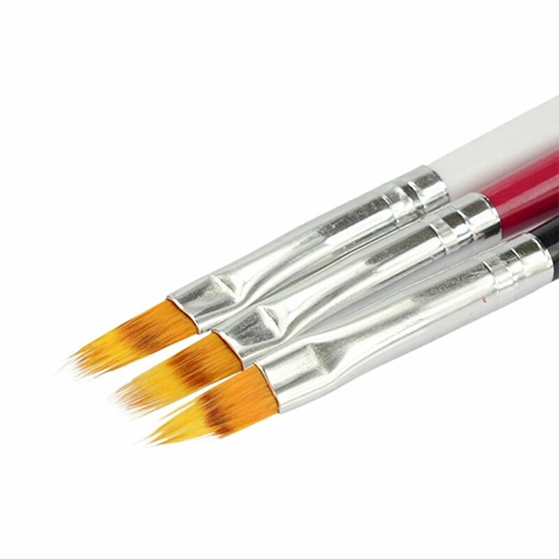 1Pc Diy Uv Gel Met Houten Handvat Gradiënt Bloei Dubbeldeks Nail Painting Borstel Pen Manicure Tool