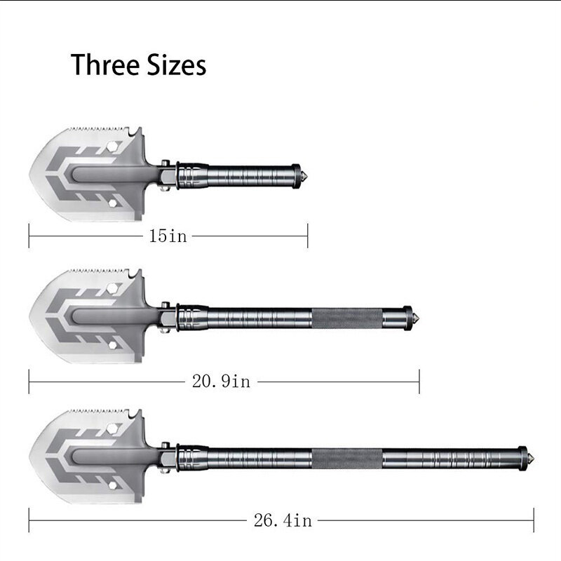 Outdoor Multifunctionele Schop Tuingereedschap Draagbare Survival Opvouwbare Militaire Schop Camping Defensie Security Tools Dropshipping