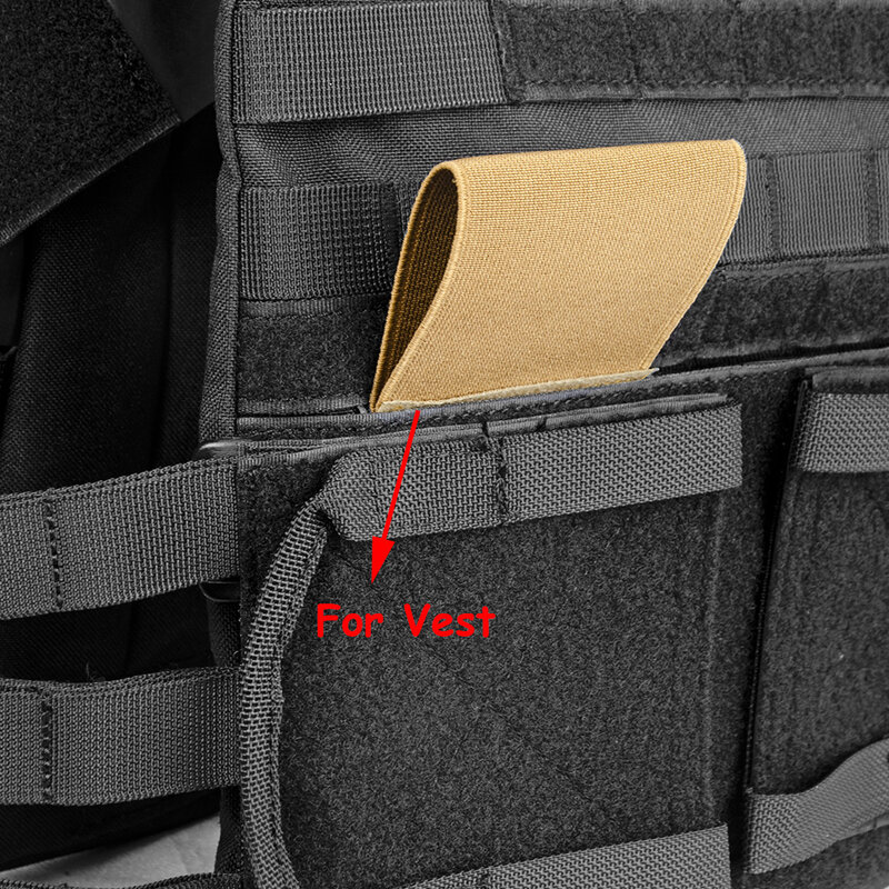 Garrot élastique TQ, crochet et boucle, pochette sécurisée pour ceinture de service de compétition, Airsoft, poitrine Plate-forme de chasse, gilet porte-plaque